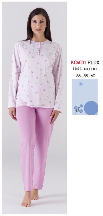 KAREKC6001 PLDX- kc6001 pldx pigiama donna m/l cotone cal. - Fratelli Parenti